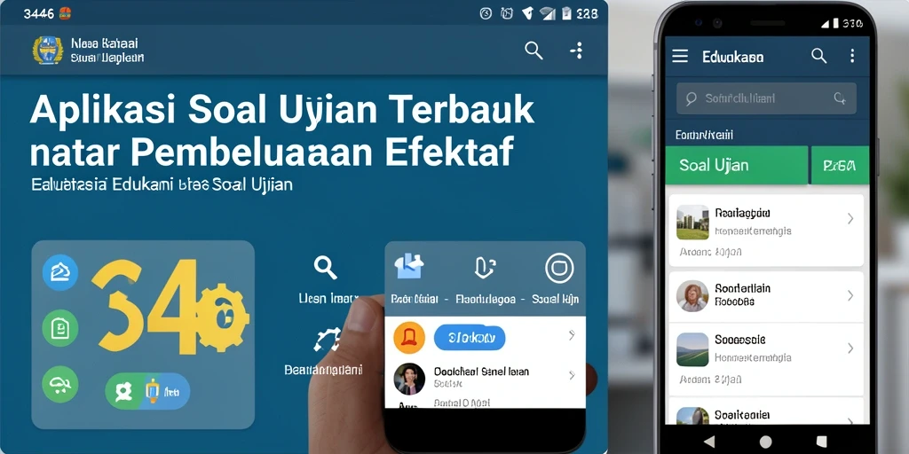 Antarmuka pengguna aplikasi Soal Ujian 3446 yang intuitif dan menarik.
