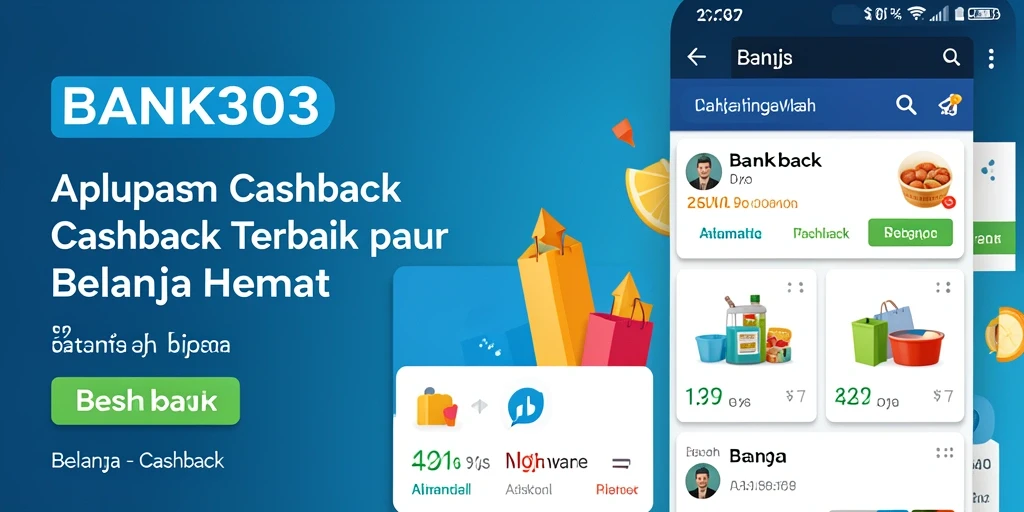 Tampilan antarmuka BANK303 dengan berbagai pilihan cashback menarik.