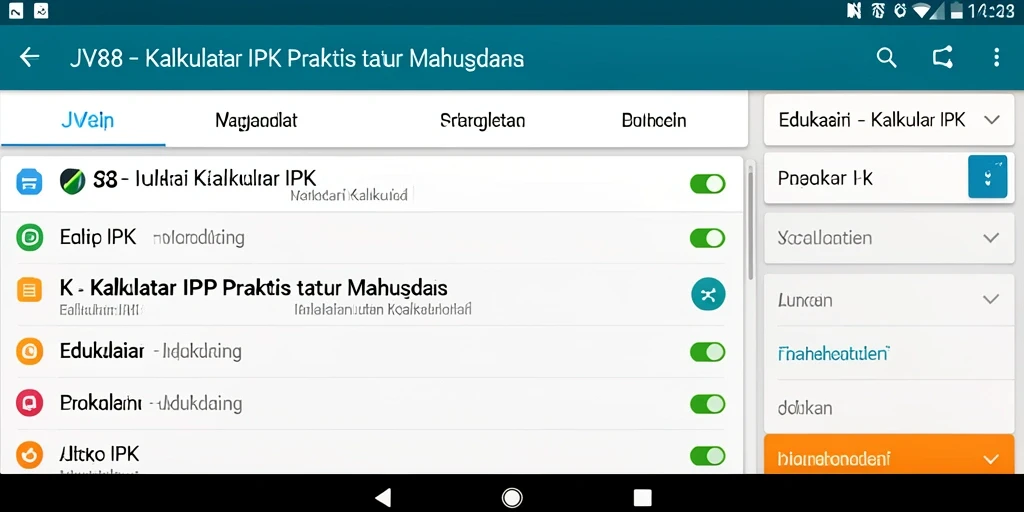 Tampilan antarmuka Kalkulator IPK JV88 yang sederhana dan efektif.