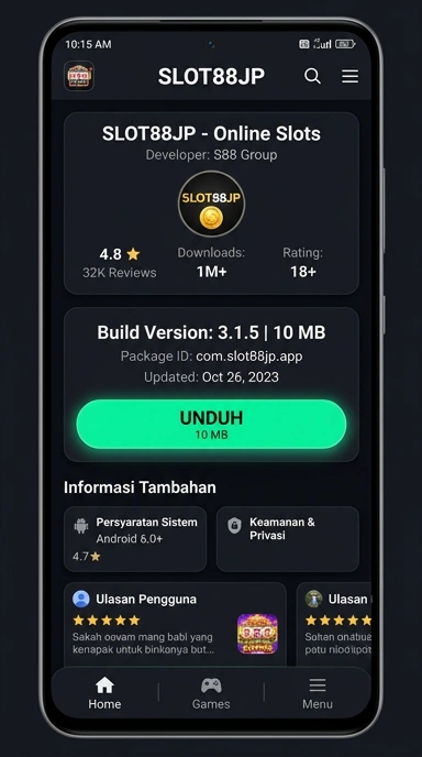 Tampilan halaman APK slot88jp