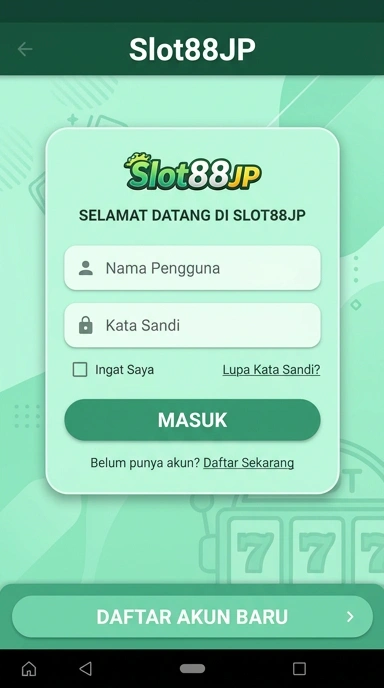 Tampilan halaman login slot88jp